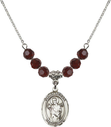 Saint Aedan of Ferns Birthstone Necklace | 3/4 inch | 6mm Beads
