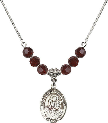 Saint Lidwina of Schiedam Birthstone Necklace | 3/4 inch | 6mm Beads