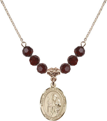 Saint Joseph of Arimathea Birthstone Necklace | 3/4 inch | 6mm Beads