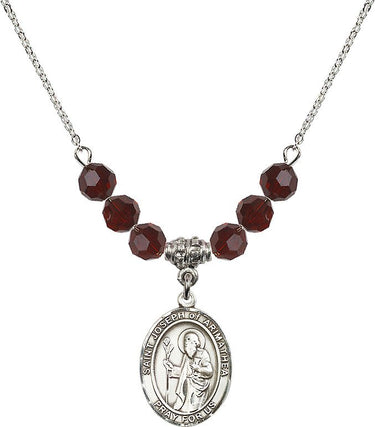 Saint Joseph of Arimathea Birthstone Necklace | 3/4 inch | 6mm Beads