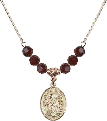 Saint Christina the Astonishing Birthstone Necklace | 3/4 inch