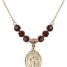 Saint Wolfgang Birthstone Necklace | 3/4 inch | 6mm Beads  Garnet 14kt Gold Filled