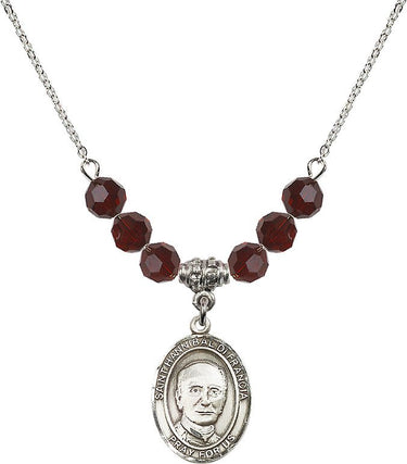 Saint Hannibal Birthstone Necklace | 3/4 inch | 6mm Beads