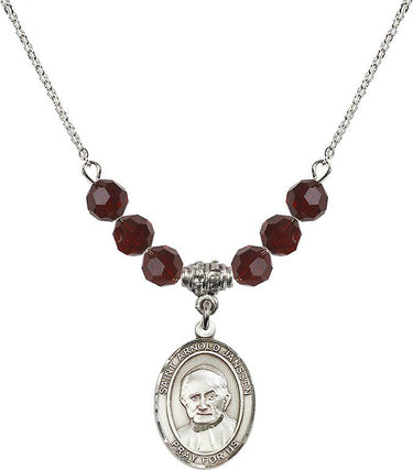 Saint Arnold Janssen Birthstone Necklace | 3/4 inch | 6mm Beads