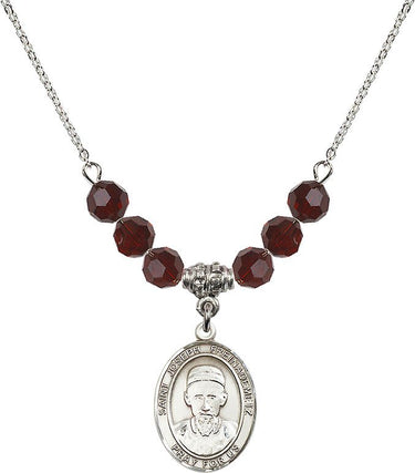 Saint Joseph Freinademetz Birthstone Necklace | 3/4 inch