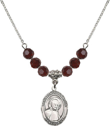 Saint Edmund Campion Birthstone Necklace | 3/4 inch | 6mm Beads