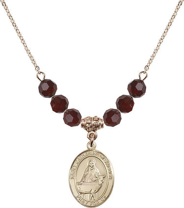Saint Catherine of Sweden Birthstone Necklace | 3/4 inch