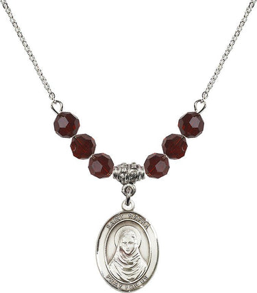 Saint Rafta Birthstone Necklace | 3/4 inch | 6mm Beads