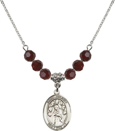 Saint Felicity Birthstone Necklace | 3/4 inch | 6mm Beads