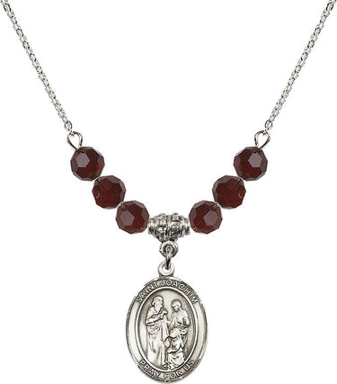 Saint Joachim Birthstone Necklace | 3/4 inch | 6mm Beads