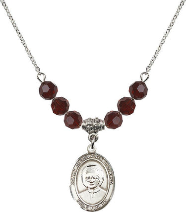 Collar con la piedra natal de San Josemaría Escrivá | 1,9 cm | Cuentas de 6 mm