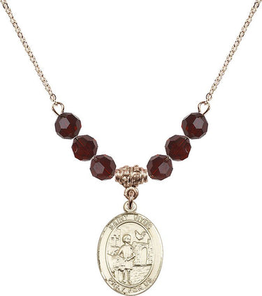 Collar de piedra natal de San Vito | 1,9 cm | Cuentas de 6 mm
