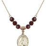 Saint Rose Philippine Duchesne Birthstone Necklace | 3/4 inch  Garnet 14kt Gold Filled