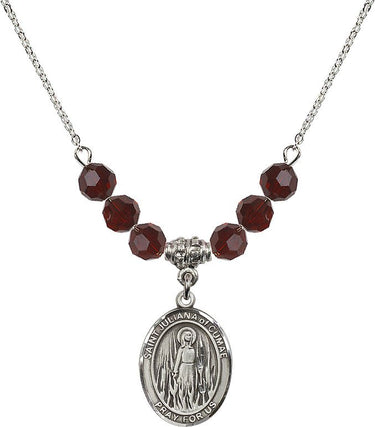 Collar de la piedra natal de Santa Juliana de Cumas | 19 mm | Cuentas de 6 mm
