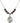 Saint Anne Birthstone Necklace | 3/4 inch | 6mm Beads  Garnet Sterling Silver