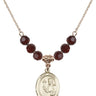Saint Regis Birthstone Necklace | 3/4 inch | 6mm Beads  Garnet 14kt Gold Filled