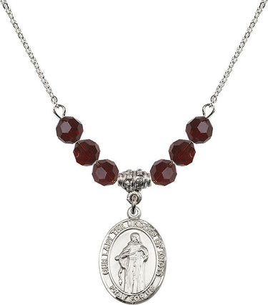 Our Lady the Undoer of Knots Birthstone Necklace | 3/4 inch