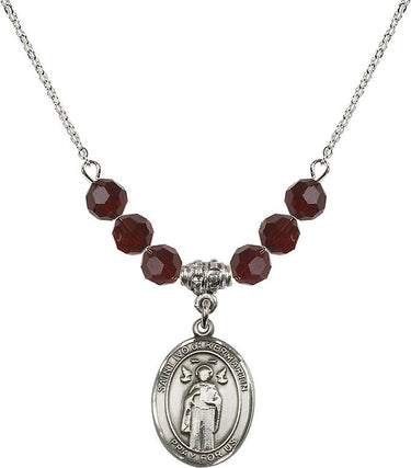 Saint Ivo of Kermartin Birthstone Necklace | 3/4 inch