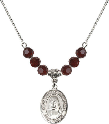 Saint Pauline Visintainer Birthstone Necklace | 3/4 inch