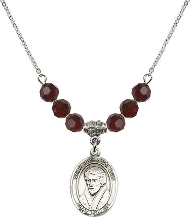 Saint Peter Canisius Birthstone Necklace | 3/4 inch | 6mm Beads