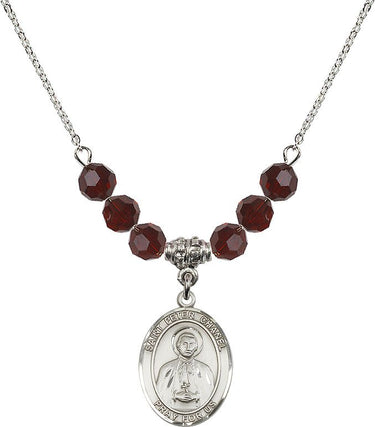 Saint Peter Chanel Birthstone Necklace | 3/4 inch | 6mm Beads