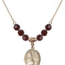 Jeanne Chezard de Matel Birthstone Necklace | 3/4 inch | 6mm Beads  Garnet 14kt Gold Filled