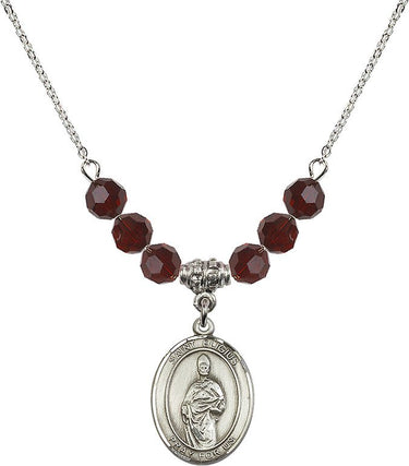 Saint Eligius of Noyon Birthstone Necklace | 3/4 inch | 6mm Beads