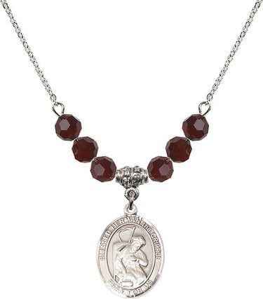 Blessed Herman the Cripple Birthstone Necklace | 3/4 inch