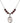 Saint Gerald Birthstone Necklace | 3/4 inch | 6mm Beads  Garnet Sterling Silver