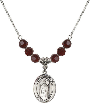 Saint Seraphina Birthstone Necklace | 3/4 inch | 6mm Beads