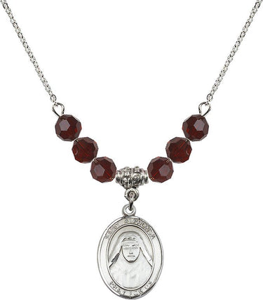 Saint Alphonsa of India Birthstone Necklace | 3/4 inch