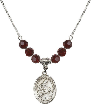 Saint Margaret of Scotland Birthstone Necklace | 3/4 inch