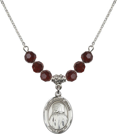 Saint Jeanne Jugan Birthstone Necklace | 3/4 inch | 6mm Beads