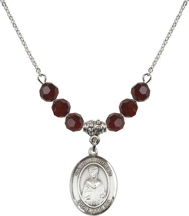 Saint Winifred of Wales Birthstone Necklace | 3/4 inch | 6mm Beads