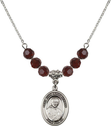 Blessed John Henry Newman Birthstone Necklace | 3/4 inch | 6mm Beads