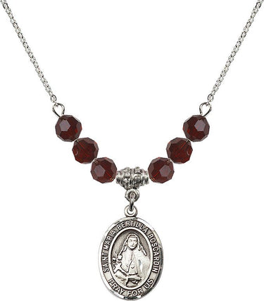 Saint Maria Bertilla Boscardin Birthstone Necklace | 3/4 inch | 6mm Beads