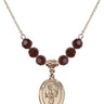 Guardian Angel Birthstone Necklace | 3/4 inch | 6mm Beads  Garnet 14kt Gold Filled