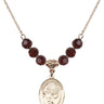 Guardian Angel Birthstone Necklace | 3/4 inch | 6mm Beads  Garnet 14kt Gold Filled