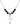 Cross Birthstone Necklace | 7/8 inch | 6mm Beads  Jet Sterling Silver