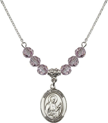 Saint Camillus of Lellis Birthstone Necklace | 3/4 inch