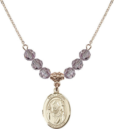St. David of Wales Birthstone Necklace | 3/4 inch | 6mm Beads