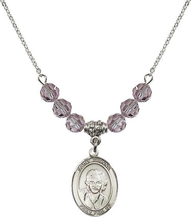 Saint Gianna Beretta Molla Birthstone Necklace | 3/4 inch