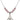 Trinity Irish Knot Birthstone Necklace | 3/4 inch | 6mm Beads  Light Rose Sterling Silver