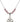 Trinity Irish Knot Birthstone Necklace | 3/4 inch | 6mm Beads  Light Rose Sterling Silver