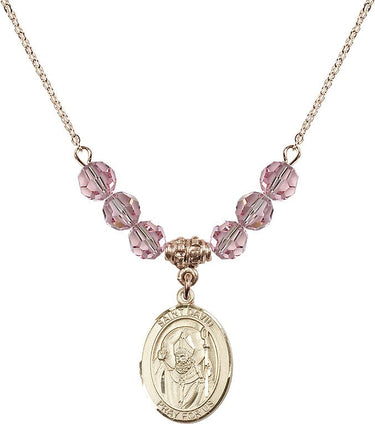 St. David of Wales Birthstone Necklace | 3/4 inch | 6mm Beads