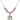 Saint Philomena Birthstone Necklace | 3/4 inch | 6mm Beads  Light Rose Sterling Silver