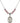 Saint Philomena Birthstone Necklace | 3/4 inch | 6mm Beads  Light Rose Sterling Silver