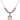 Saint Sebastian Birthstone Necklace | 3/4 inch | 6mm Beads  Light Rose Sterling Silver