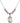 Saint Sebastian Birthstone Necklace | 3/4 inch | 6mm Beads  Light Rose Sterling Silver