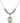 Saint Anastasia Birthstone Necklace | 3/4 inch | 6mm Beads  Light Rose Sterling Silver